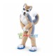Brown & White Husky Dog Mascot Costume Brown & White Husky Dog Mascot Costume