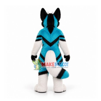 Blue & Back & White Husky Dog Mascot Costume Blue & Back & White Husky Dog Mascot Costume
