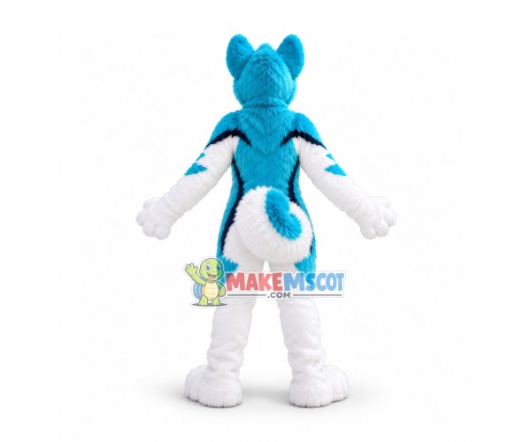 Blue & White Husky Dog Mascot Costume Blue & White Husky Dog Mascot Costume