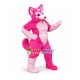 Lovely Pink Husky Dog Mascot Costume Lovely Pink Husky Dog Mascot Costume