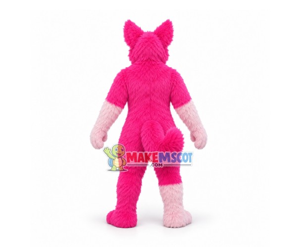 Lovely Pink Husky Dog Mascot Costume Lovely Pink Husky Dog Mascot Costume