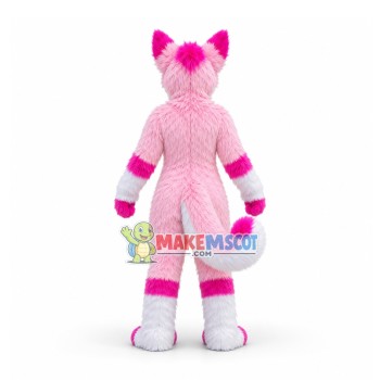 Cute Pink Husky Dog Mascot Costume