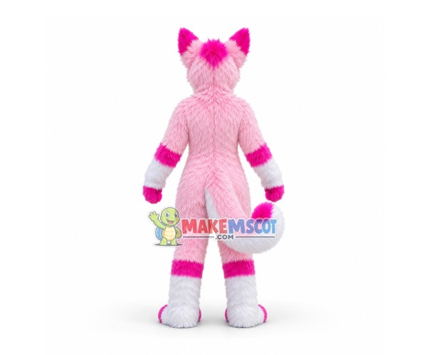 Cute Pink Husky Dog Mascot Costume Cute Pink Husky Dog Mascot Costume