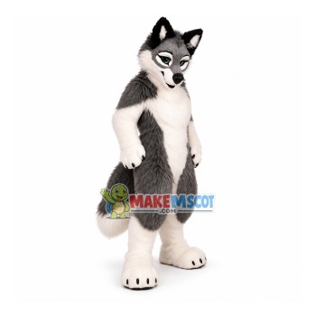 Friendly Wolf Mascot Costume