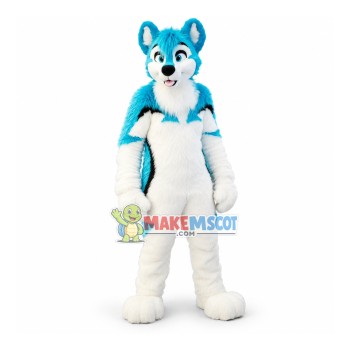 Superb Blue Husky Dog Wolf Mascot Costume Superb Blue Husky Dog Wolf Mascot Costume