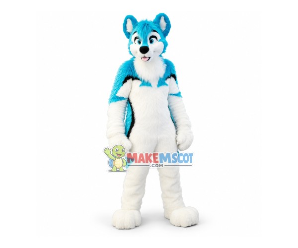 Superb Blue Husky Dog Wolf Mascot Costume Superb Blue Husky Dog Wolf Mascot Costume