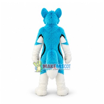 Superb Blue Husky Dog Wolf Mascot Costume Superb Blue Husky Dog Wolf Mascot Costume