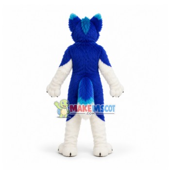 Cute Blue & White Wolf Mascot Costume Cute Blue & White Wolf Mascot Costume