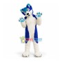 Cute Blue & White Wolf Mascot Costume