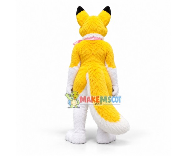 Yellow Husky Dog Mascot Costume Yellow Husky Dog Mascot Costume