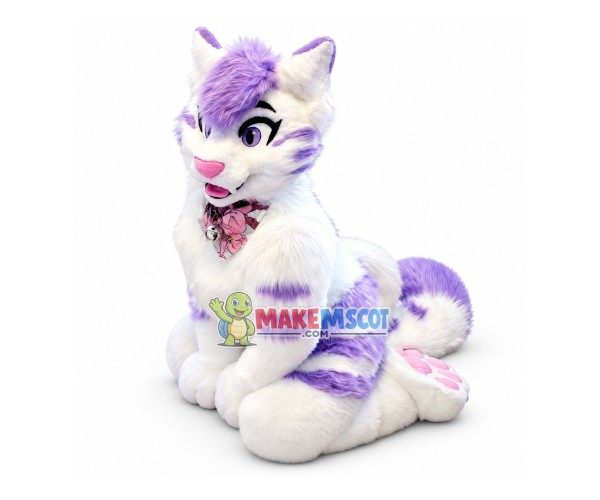 Cat Girl Realistic Mascot Costume Cat Girl Realistic Mascot Costume