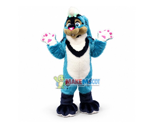 Cute Blue Bunny Mascot Costume Cute Blue Bunny Mascot Costume