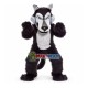 Superb Black Wolf Mascot Costume Superb Black Wolf Mascot Costume