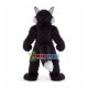 Superb Black Wolf Mascot Costume Superb Black Wolf Mascot Costume