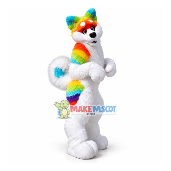Colorful Husky Dog Mascot Costume Colorful Husky Dog Mascot Costume