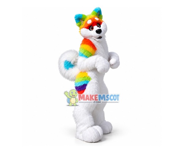 Colorful Husky Dog Mascot Costume