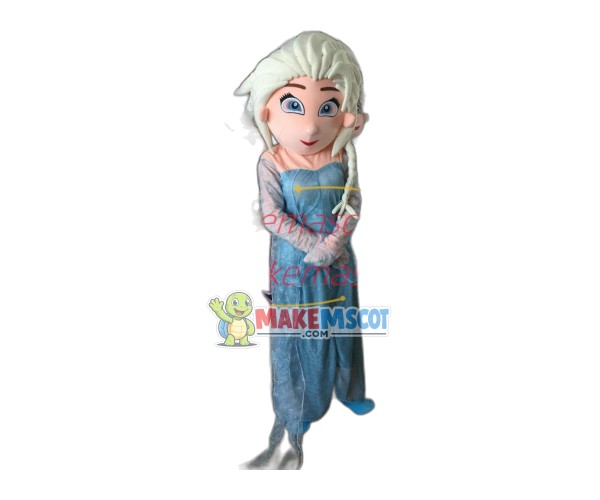 Frozen Princess Elsa Mascot Costume Frozen Princess Elsa Mascot Costume