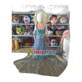 Frozen Princess Elsa Mascot Costume Frozen Princess Elsa Mascot Costume