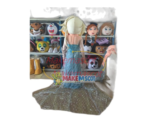 Frozen Princess Elsa Mascot Costume Frozen Princess Elsa Mascot Costume