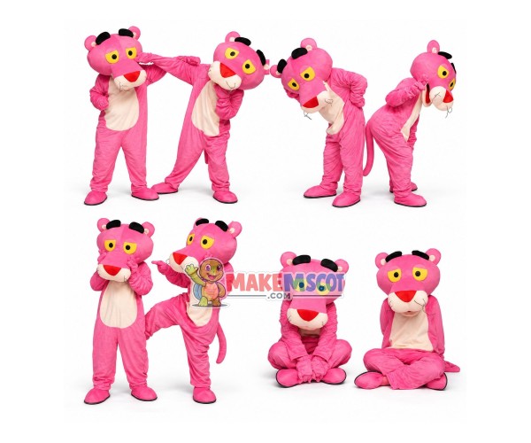 Pink Panther Mascot Costume Pink Panther Mascot Costume