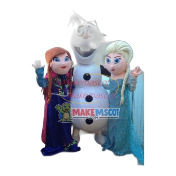 Frozen ELSA ANNA Olaf Mascot Costume Frozen ELSA ANNA Olaf Mascot Costume