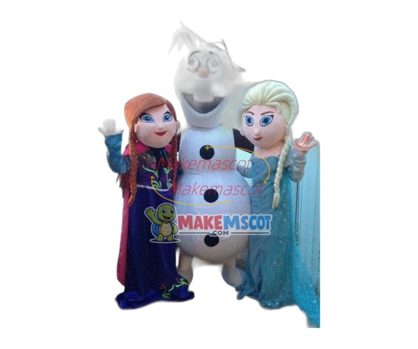Frozen ELSA ANNA Olaf Mascot Costume Frozen ELSA ANNA Olaf Mascot Costume