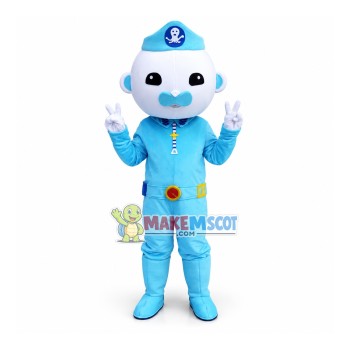 Giant Octonauts Captain Barnacles Mascot Costume Giant Octonauts Captain Barnacles Mascot Costume
