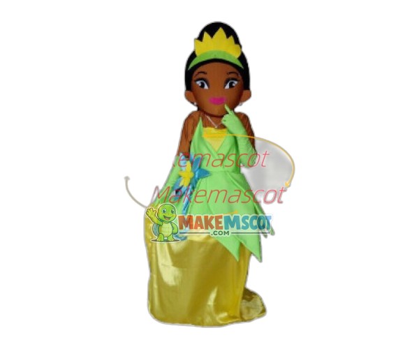 Princess Tiana Mascot Costume Princess Tiana Mascot Costume