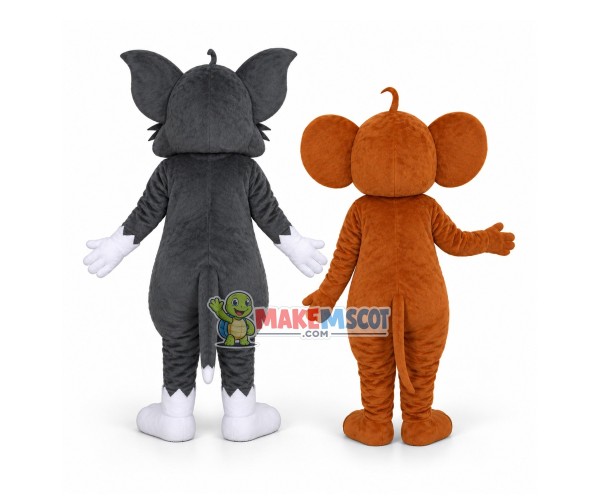 Jerry Mouse & Tom Cat costume Cartoon Mascot Costume Jerry Mouse & Tom Cat costume Cartoon Mascot Costume