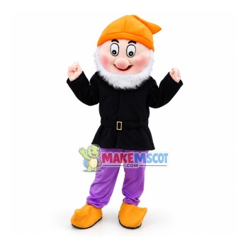 Black Dwarf Mascot Costume Black Dwarf Mascot Costume
