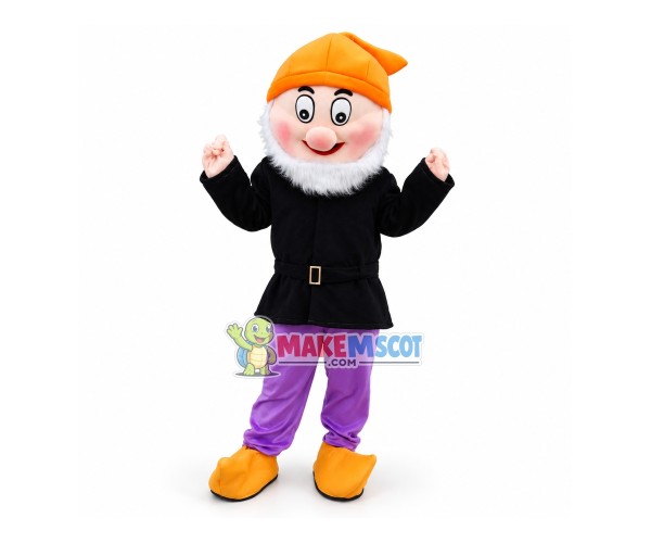 Black Dwarf Mascot Costume Black Dwarf Mascot Costume