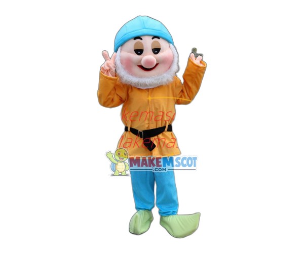 Orange Dwarf Mascot Costume Orange Dwarf Mascot Costume