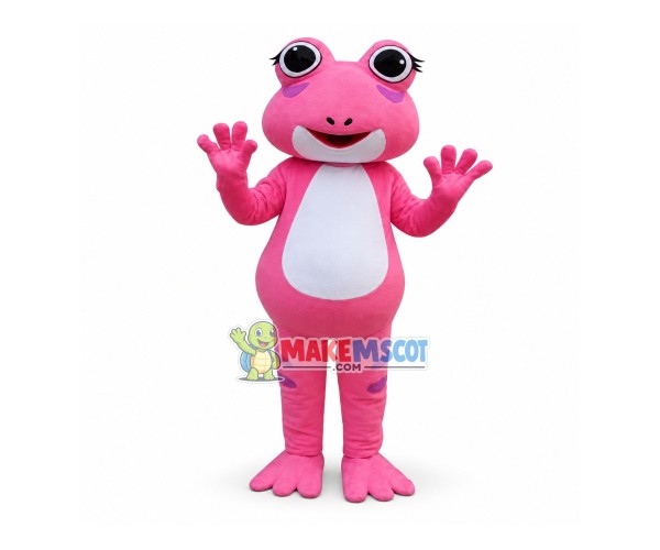 Cute Red Frog Mascot Costume Cute Red Frog Mascot Costume