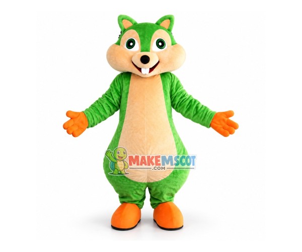 Green Squirrel Mascot Costume Green Squirrel Mascot Costume