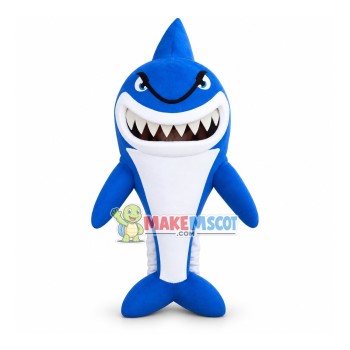 Blue & Grey Shark Mascot Costume Blue & Grey Shark Mascot Costume
