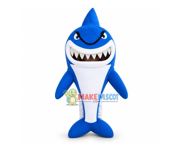 Blue & Grey Shark Mascot Costume Blue & Grey Shark Mascot Costume